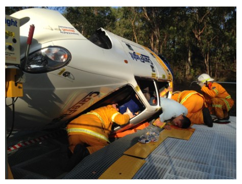 Why yes that is a mobile rollover simulator that some clever people built ...